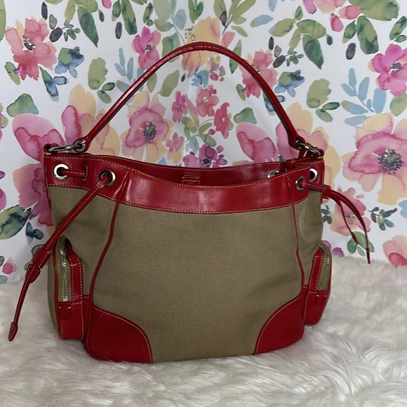 💯Authentic PRADA 
Jacquard Logo Hobo Corda Rosso🍀 - Picture 6 of 17